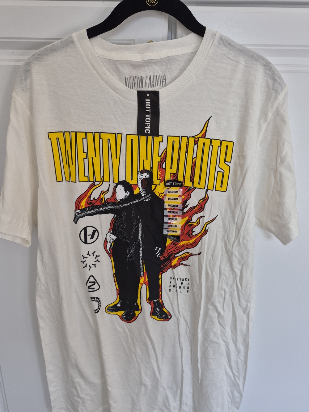 Twenty One Pilots White Graphic Short Sleeve Tee